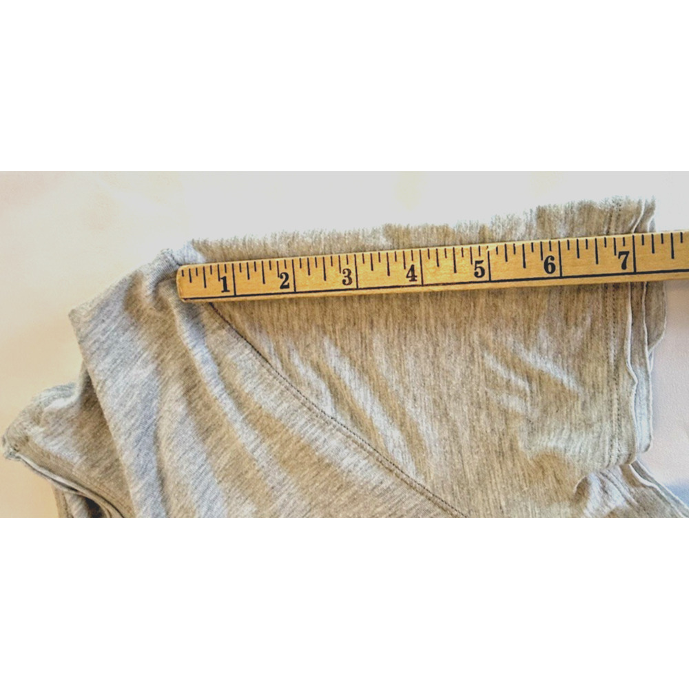 We The Free Free People Gray Oversized Tunic Top Large Pocket Hi Low Hem Comfy - Picture 7 of 8